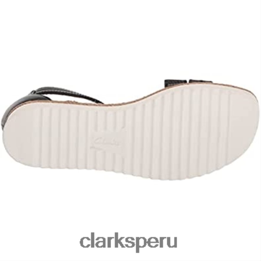 sandalia plana lana glide mujer clarks cuero negro mujer Clarks 40N4LX2789 cuero negro