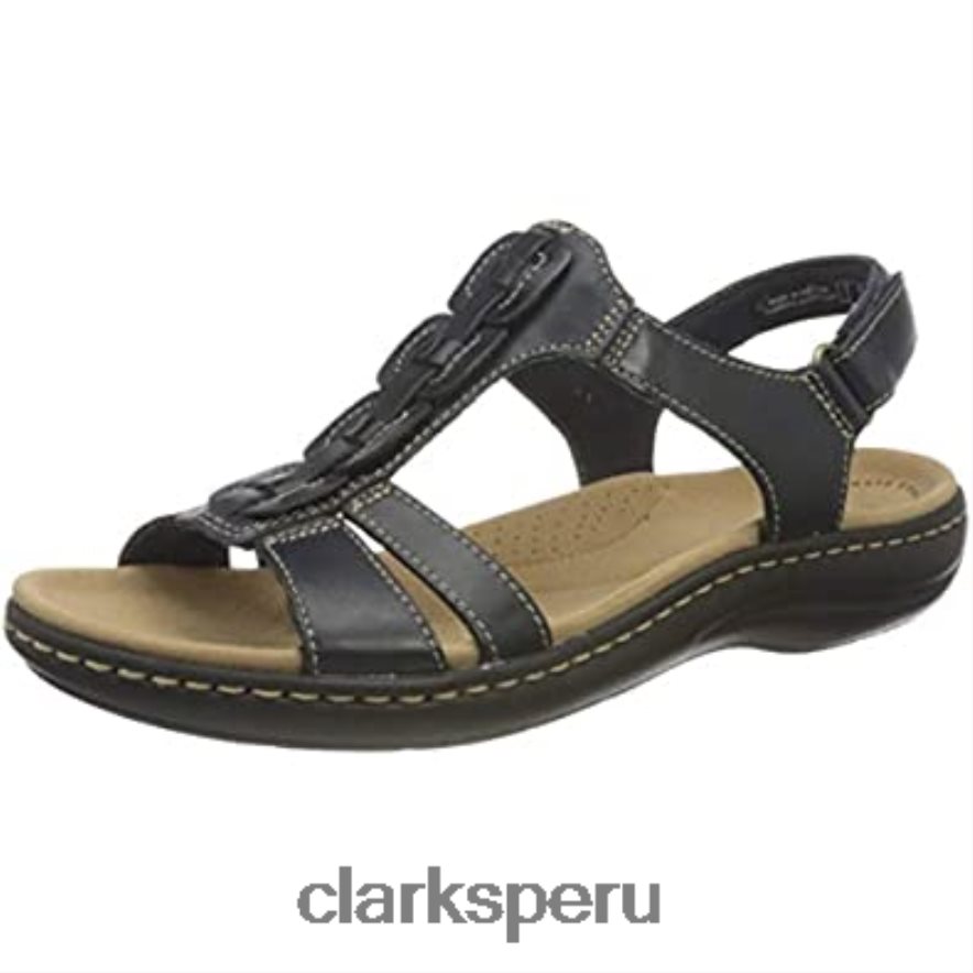 sandalia plana laurieann kay mujer clarks cuero marino mujer Clarks 40N4LX2063 cuero azul marino