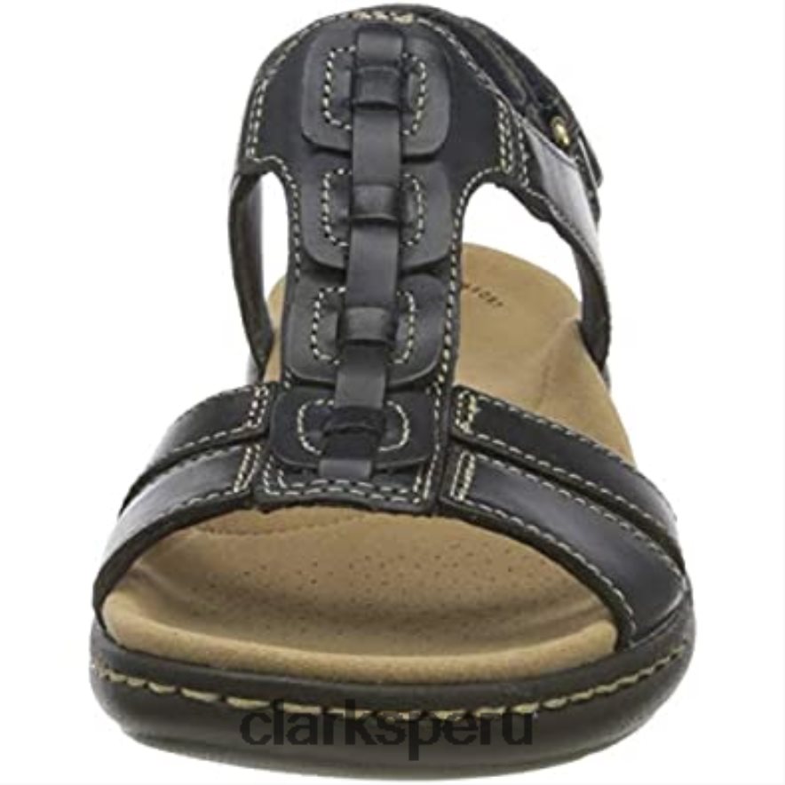 sandalia plana laurieann kay mujer clarks cuero marino mujer Clarks 40N4LX2063 cuero azul marino