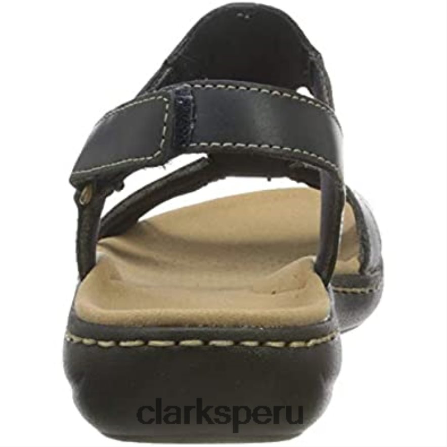 sandalia plana laurieann kay mujer clarks cuero marino mujer Clarks 40N4LX2063 cuero azul marino