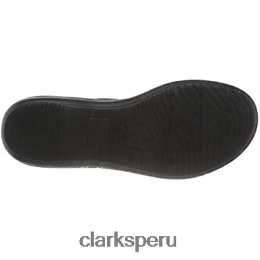 sandalia plana laurieann kay mujer clarks cuero marino mujer Clarks 40N4LX2063 cuero azul marino