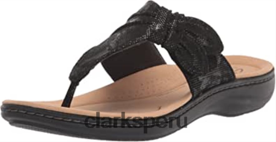 sandalia plana laurieann rae mujer clarks negro mujer Clarks 40N4LX469