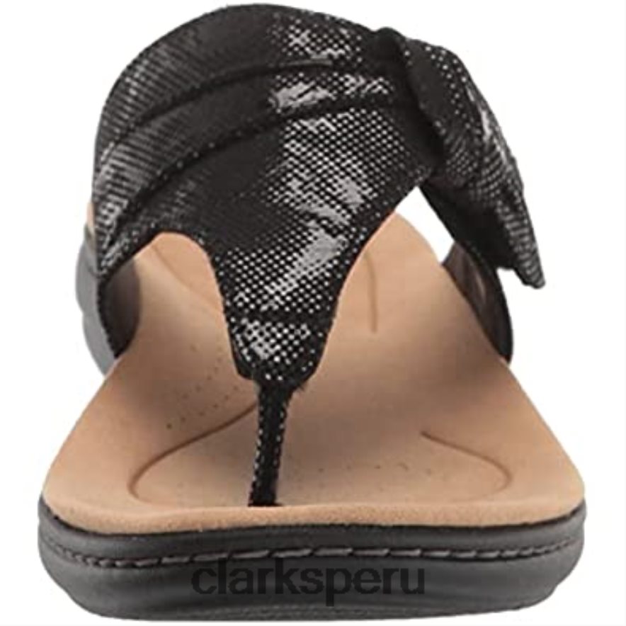 sandalia plana laurieann rae mujer clarks negro mujer Clarks 40N4LX469