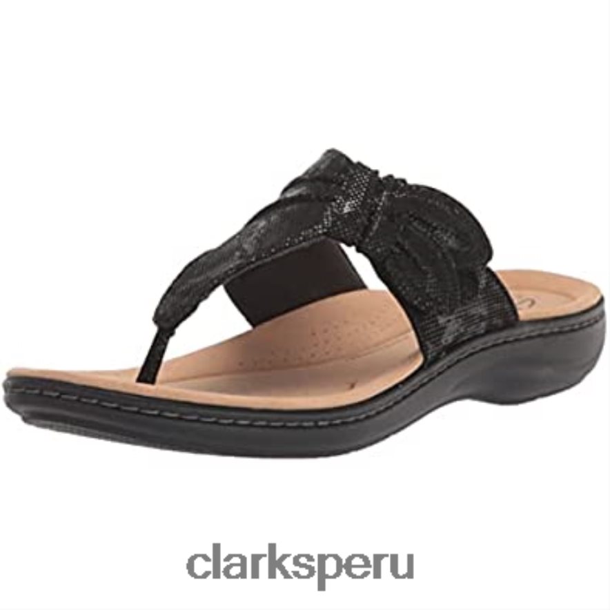 sandalia plana laurieann rae mujer clarks negro textil mujer Clarks 40N4LX471