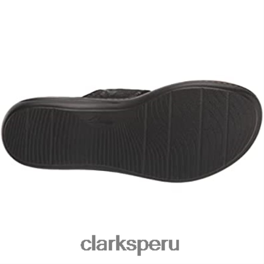 sandalia plana laurieann rae mujer clarks negro textil mujer Clarks 40N4LX471