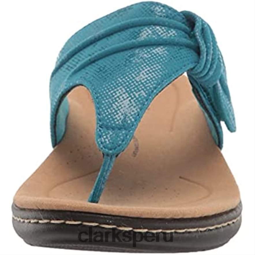 sandalia plana laurieann rae mujer clarks turquesa textil mujer Clarks 40N4LX311