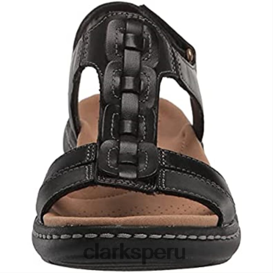 sandalia plana mujer laurieann kay piel negra clarks mujer Clarks 40N4LX654 cuero negro