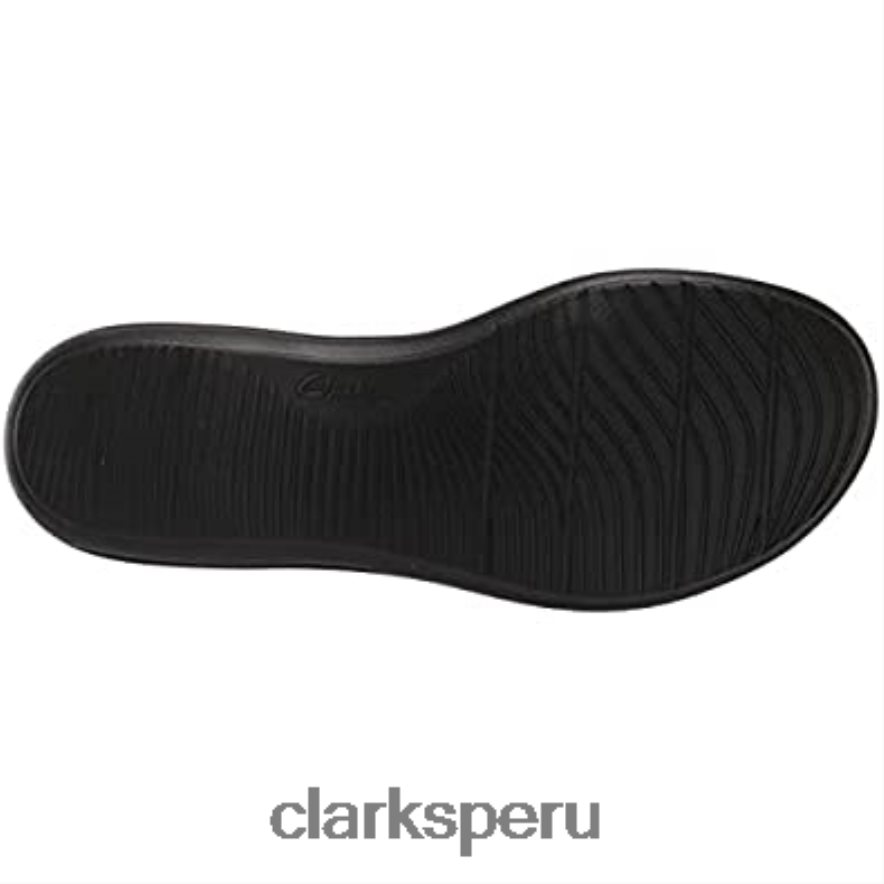 sandalia plana mujer laurieann kay piel negra clarks mujer Clarks 40N4LX654 cuero negro