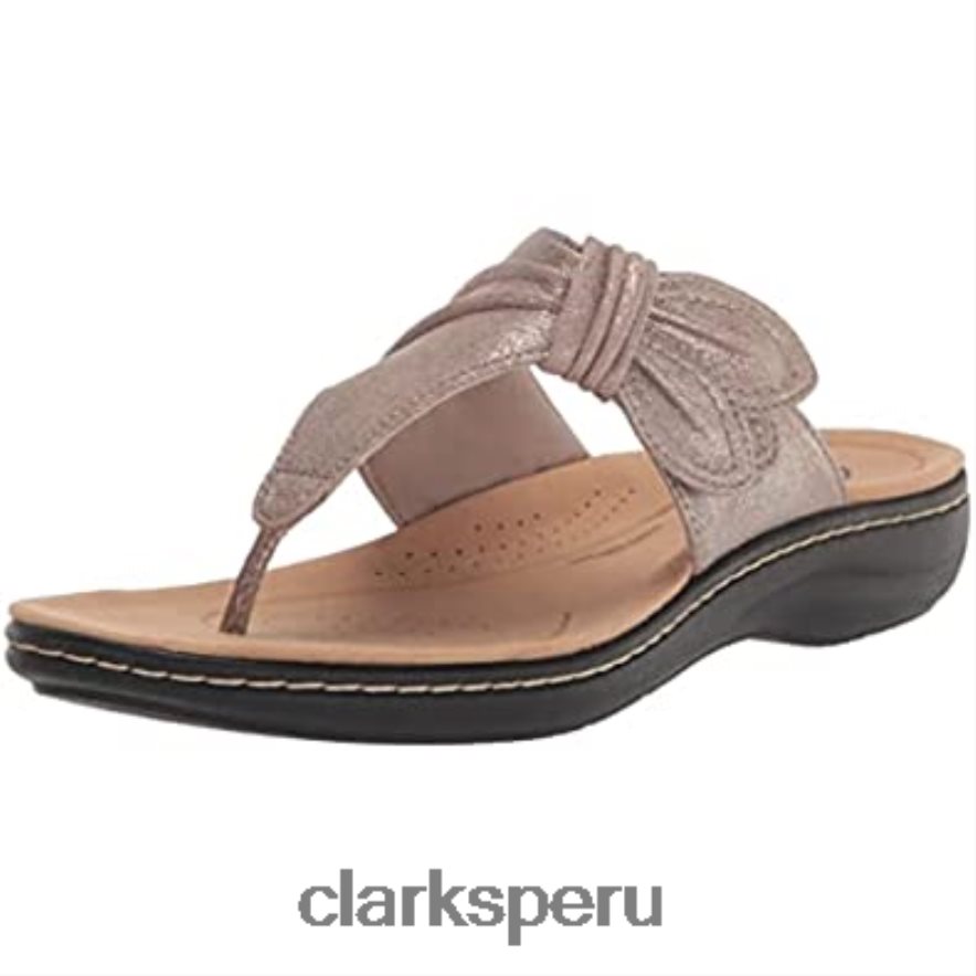 sandalia plana mujer laurieann rae clarks taupe metalizado sintetico mujer Clarks 40N4LX429