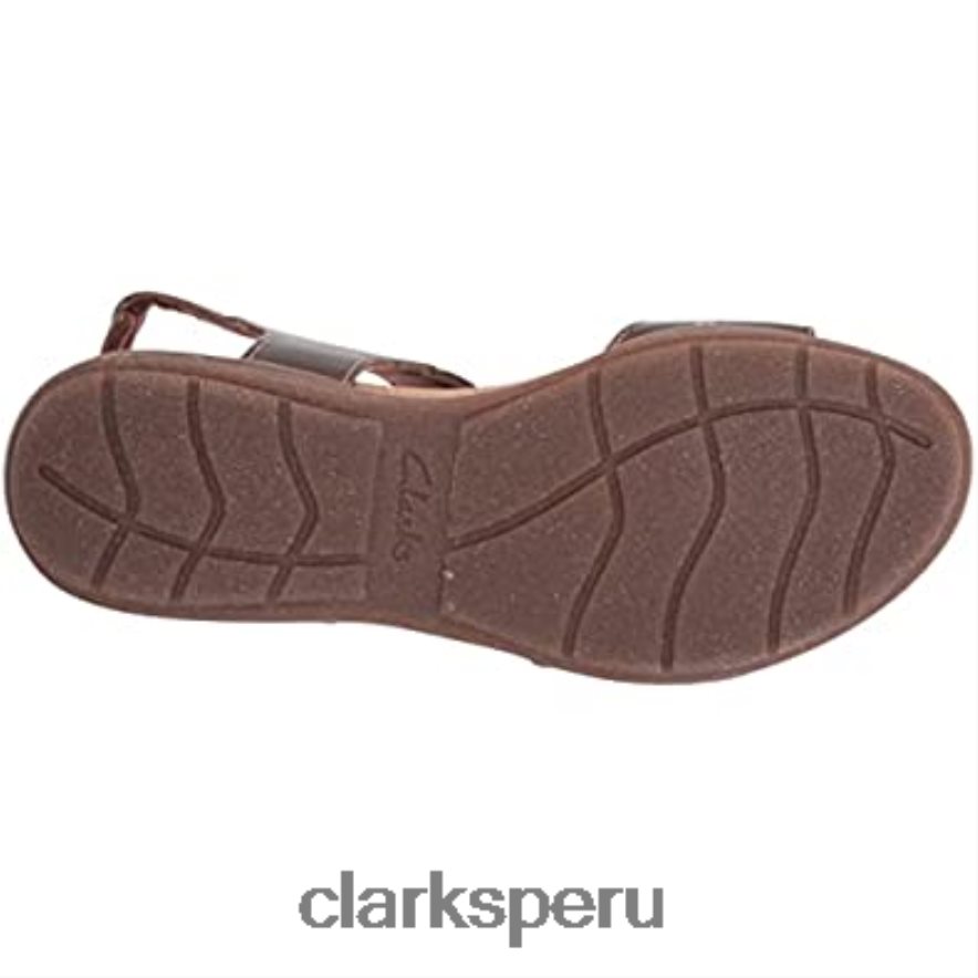 sandalia plana roseville mae mujer clarks piel metalizada mujer Clarks 40N4LX2799