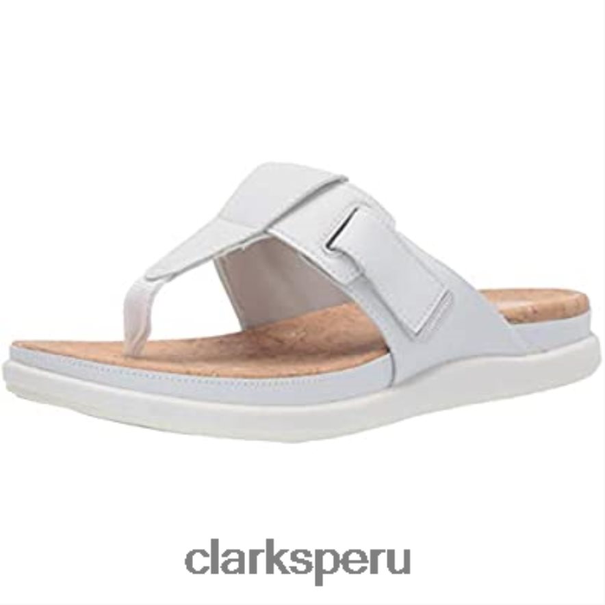 sandalia step june reef mujer clarks blanco sintetico mujer Clarks 40N4LX373