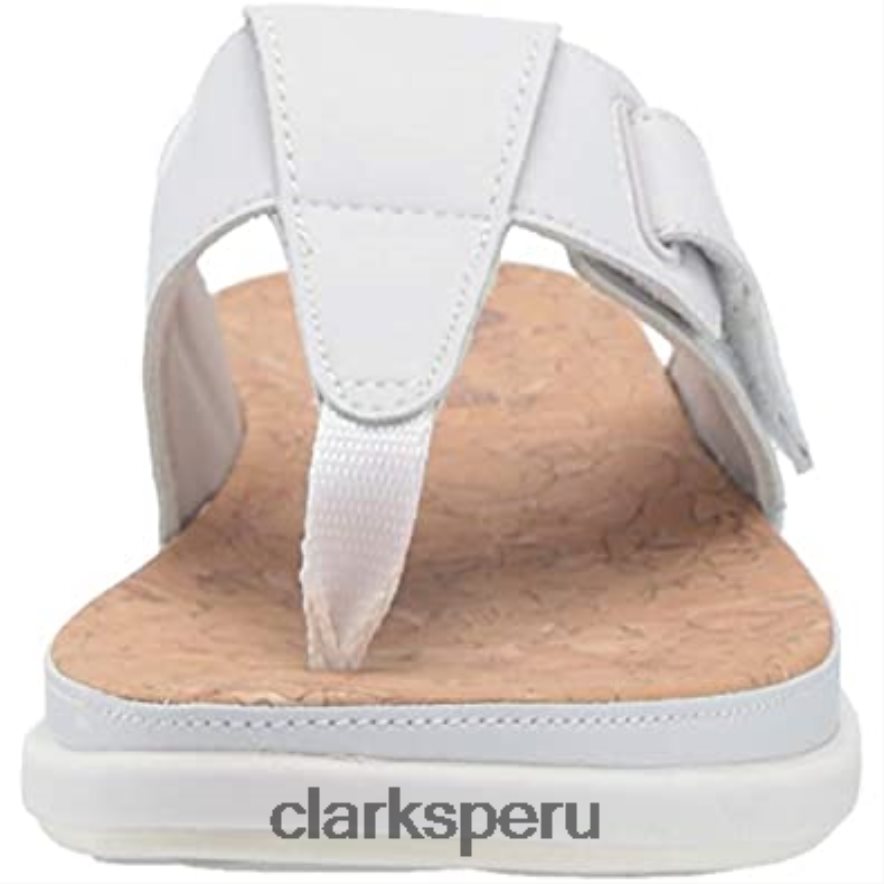 sandalia step june reef mujer clarks blanco sintetico mujer Clarks 40N4LX373