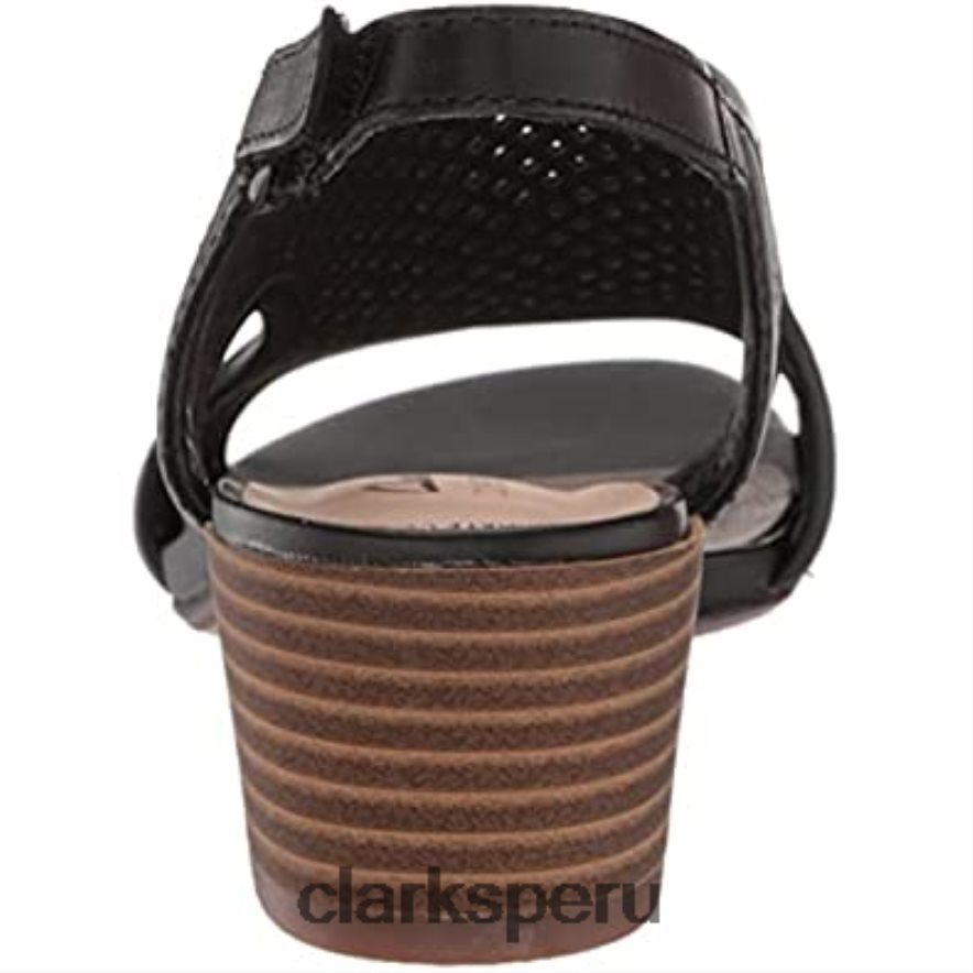 sandalia tacon estrella caroleigh mujer clarks piel negro mujer Clarks 40N4LX2853