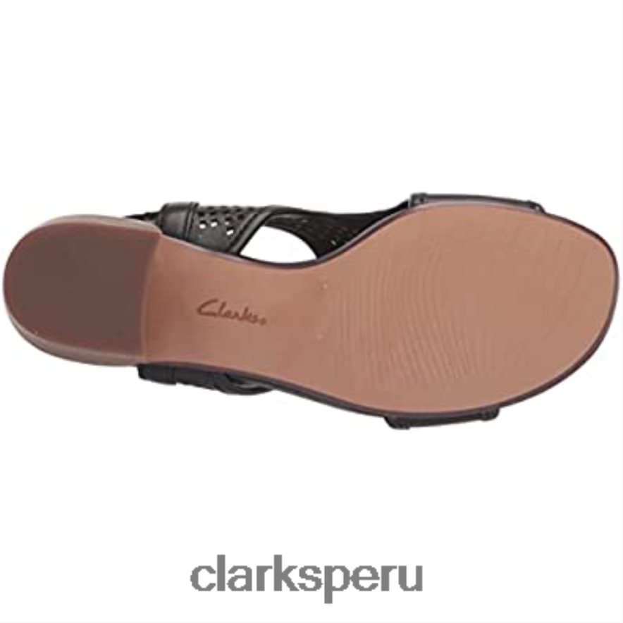sandalia tacon estrella caroleigh mujer clarks piel negro mujer Clarks 40N4LX2853