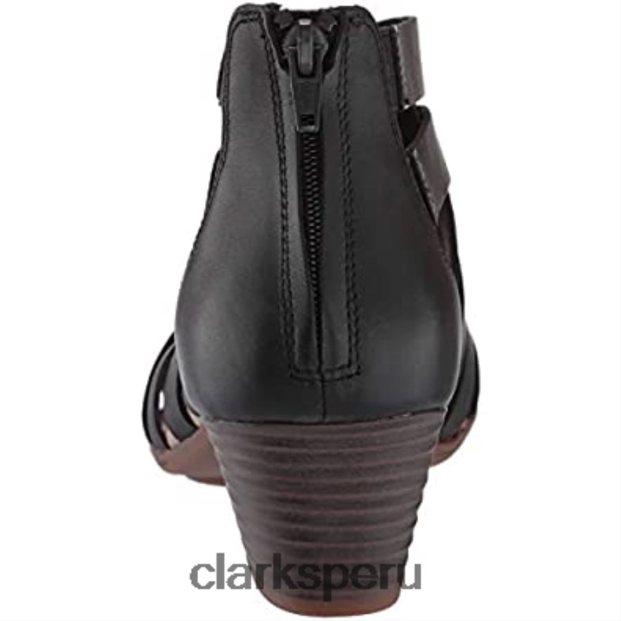 sandalia tacon valarie dream mujer clarks cuero negro mujer Clarks 40N4LX1285 cuero negro