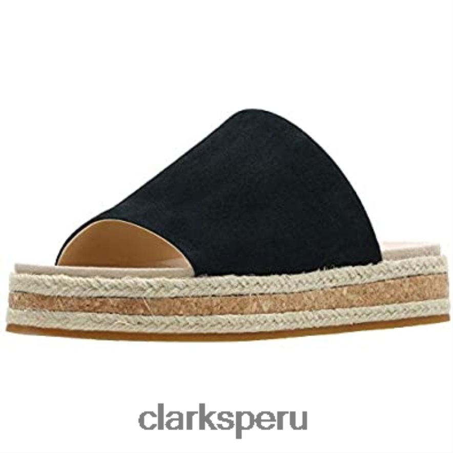 sandalias clarks botanic iris mujer ante negro mujer Clarks 40N4LX80 ante negro