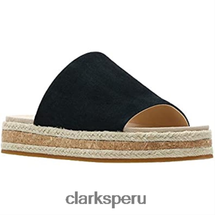 sandalias clarks botanic iris mujer ante negro mujer Clarks 40N4LX80 ante negro