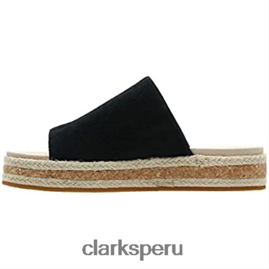 sandalias clarks botanic iris mujer ante negro mujer Clarks 40N4LX80 ante negro