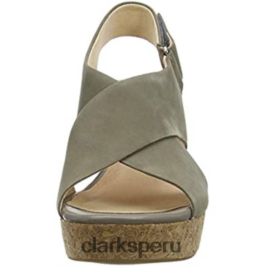 sandalias con tira al tobillo 261479 304 para mujer beige (sage nubuck sage nubuck) clarks mujer Clarks 40N4LX1542