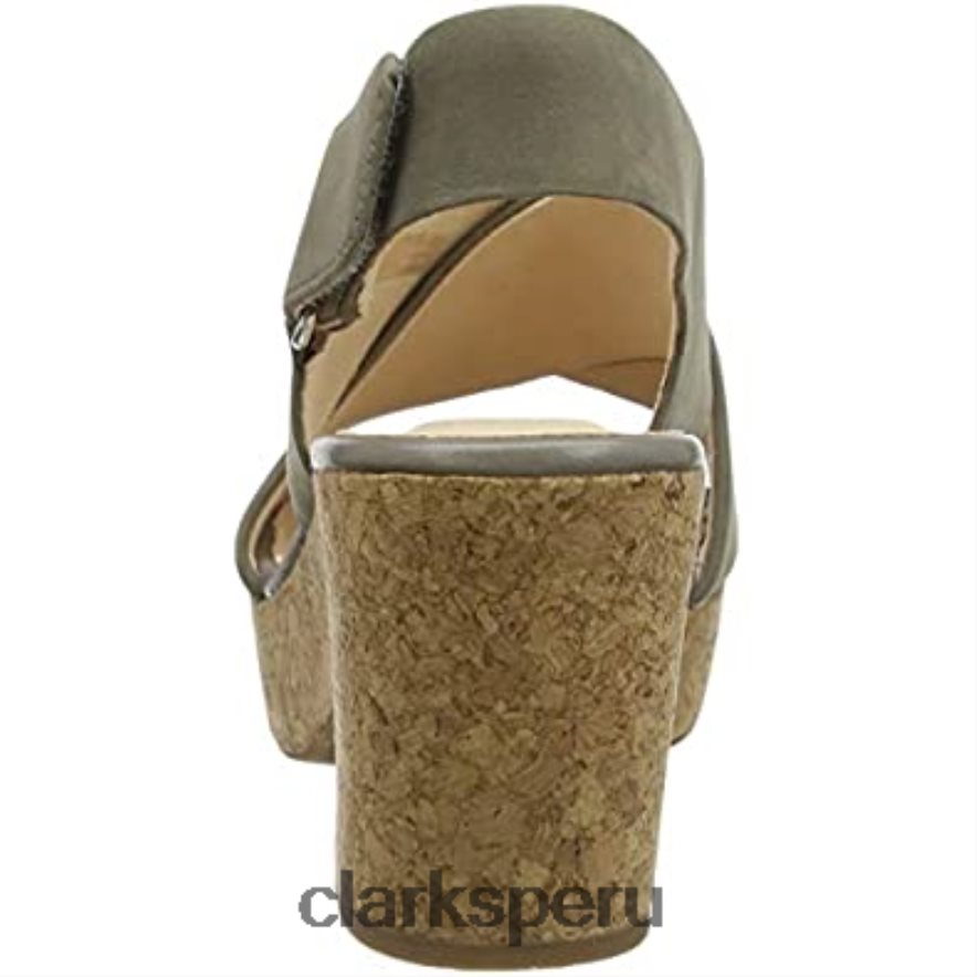 sandalias con tira al tobillo 261479 304 para mujer beige (sage nubuck sage nubuck) clarks mujer Clarks 40N4LX1542