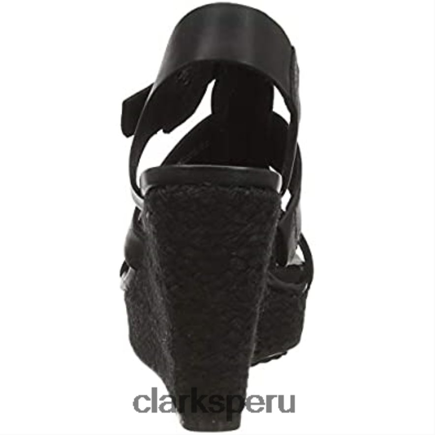 sandalias con tira trasera maritsa95 glad para mujer negro clarks mujer Clarks 40N4LX782 cuero negro cuero negro
