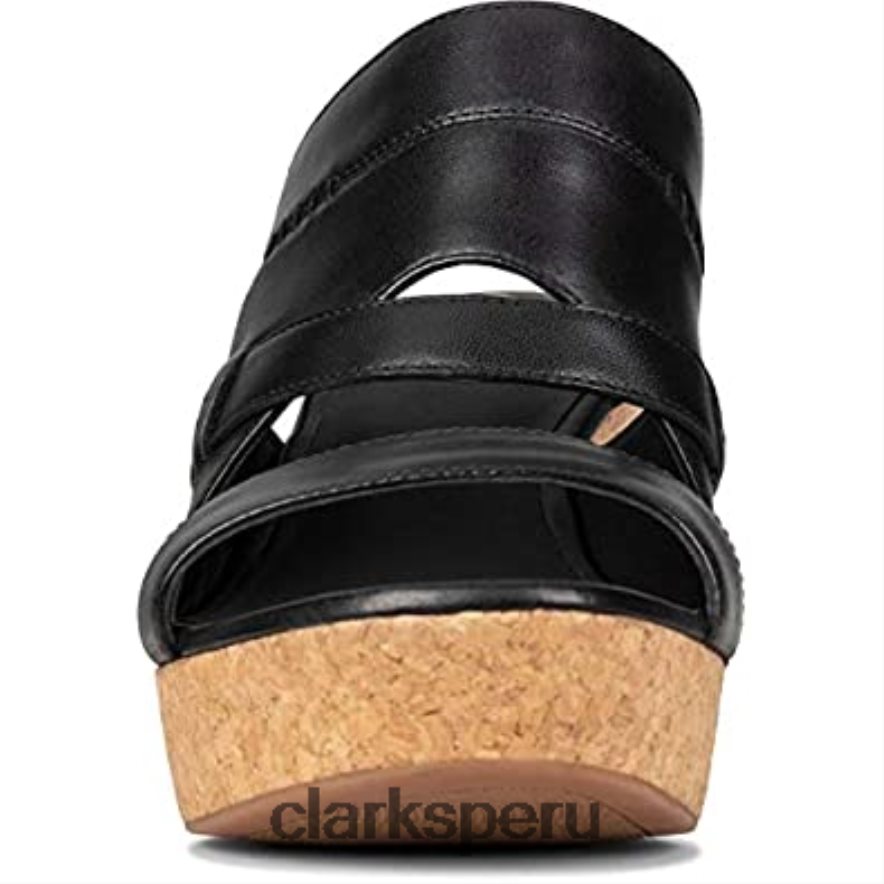 sandalias con tiras maritsa mujer clarks cuero negro mujer Clarks 40N4LX2869 cuero negro