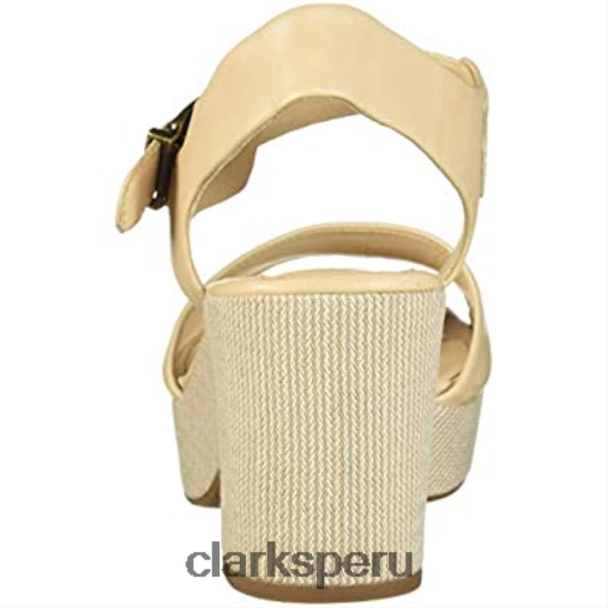 sandalias de cuña maritsa janna de cuero rubor para mujer clarks mujer Clarks 40N4LX2380 cuero rubor