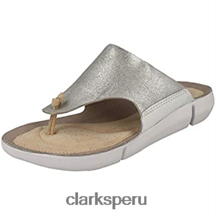 sandalias de dedo tri carmen mujer clarks plata mujer Clarks 40N4LX1143 plata
