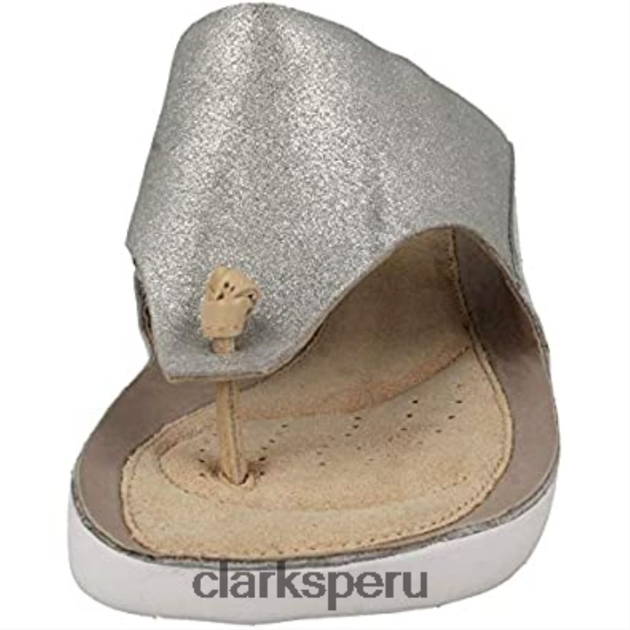 sandalias de dedo tri carmen mujer clarks plata mujer Clarks 40N4LX1143 plata
