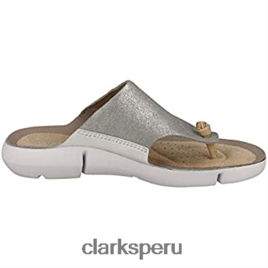 sandalias de dedo tri carmen mujer clarks plata mujer Clarks 40N4LX1143 plata