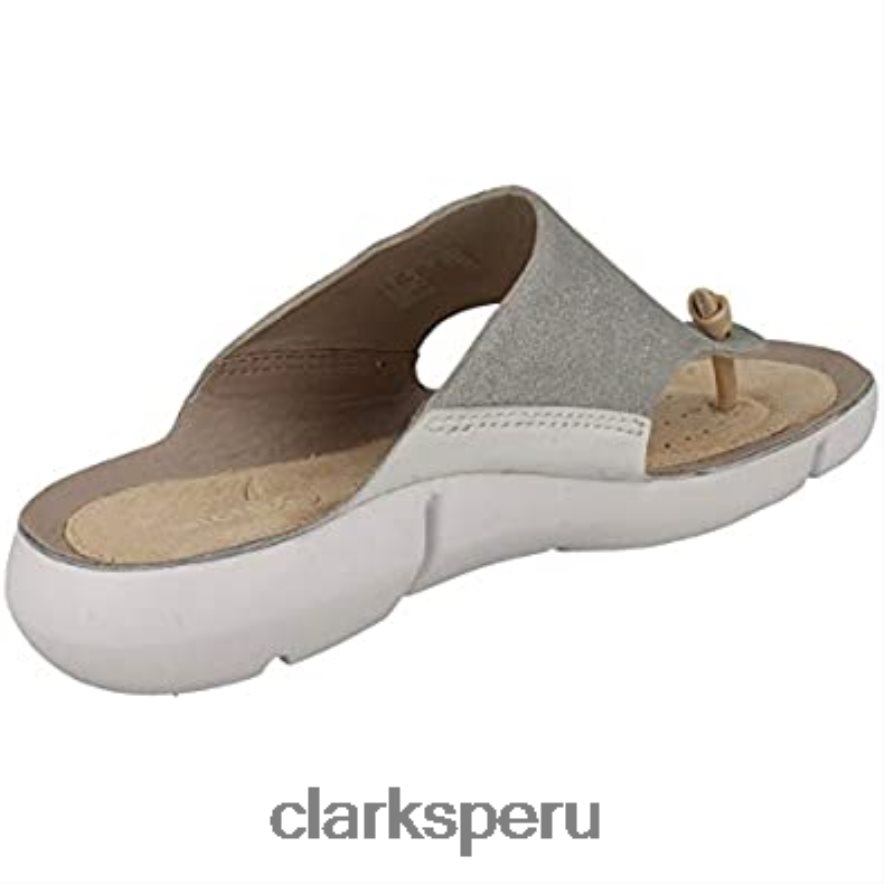 sandalias de dedo tri carmen mujer clarks plata mujer Clarks 40N4LX1143 plata