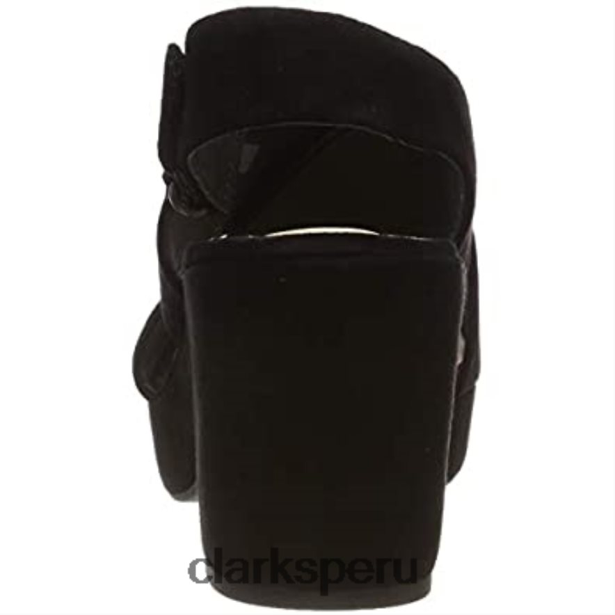 sandalias negras con tira al tobillo para mujer clarks mujer Clarks 40N4LX2028