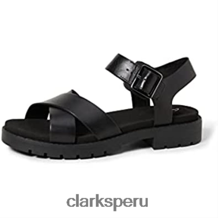 sandalias orinoco con tira trasera para mujer negro clarks mujer Clarks 40N4LX2702 cuero negro cuero negro