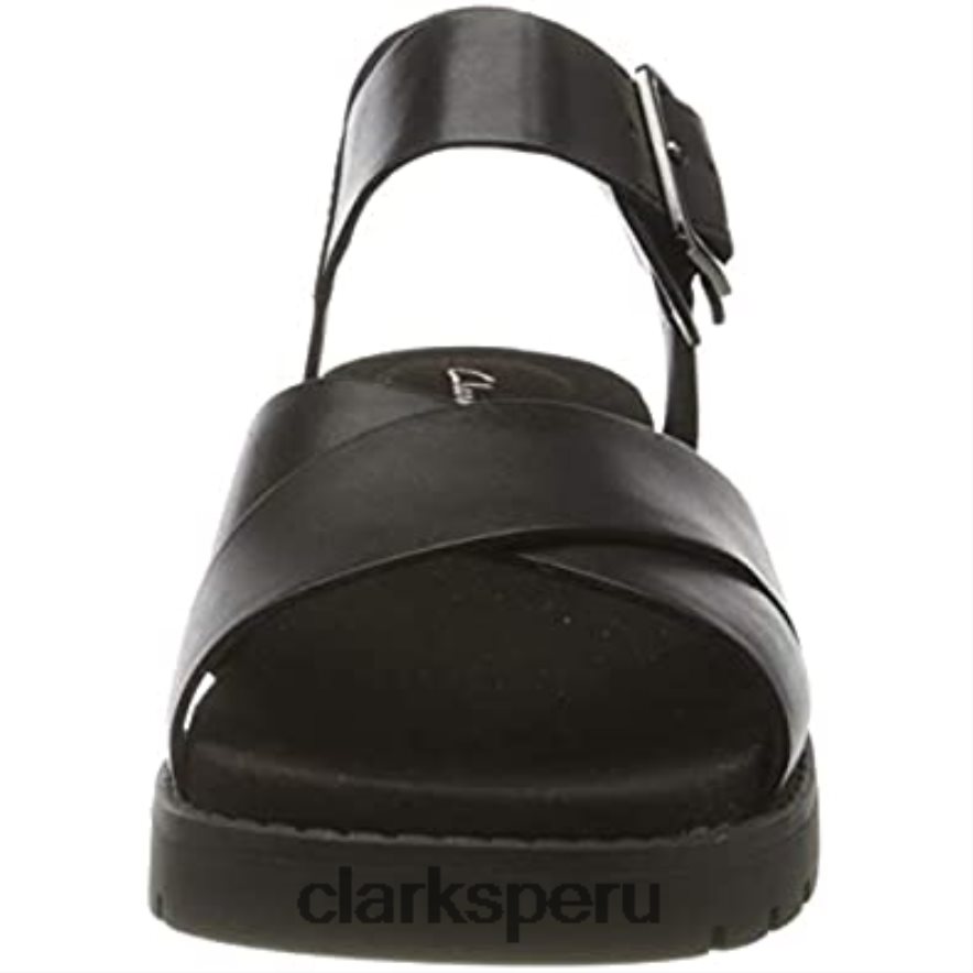 sandalias orinoco con tira trasera para mujer negro clarks mujer Clarks 40N4LX2702 cuero negro cuero negro