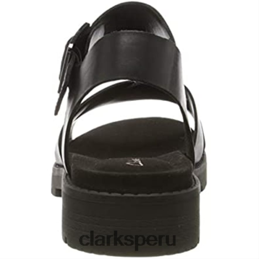 sandalias orinoco con tira trasera para mujer negro clarks mujer Clarks 40N4LX2702 cuero negro cuero negro