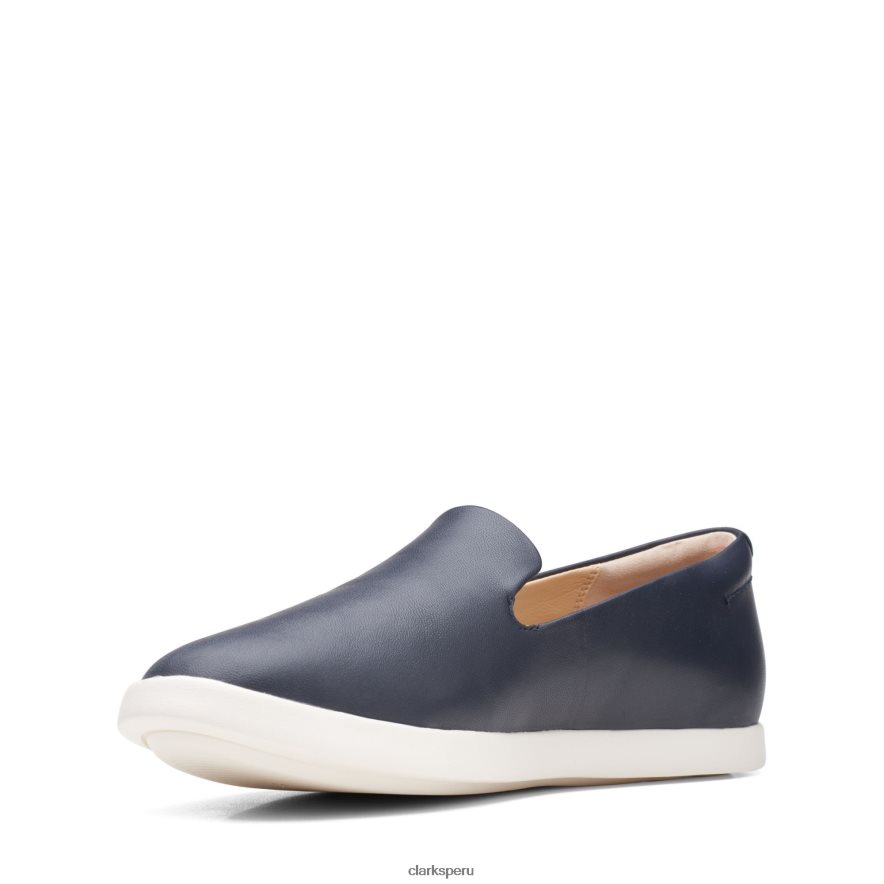 clarks ace lite de cuero azul marino mujer Clarks 40N4LX3129 cuero azul marino