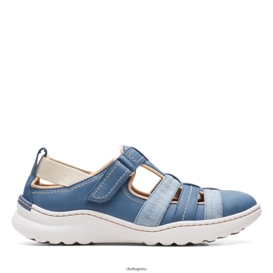 clarks azul gris lea teagan paso mujer Clarks 40N4LX3297 lea gris azul