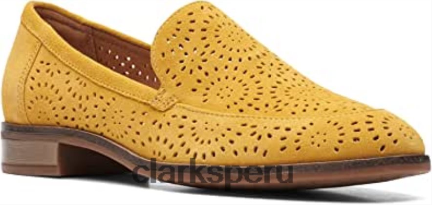 trish calle zapatos sin cordones para mujer 9 c/d us yel low clarks mujer Clarks 40N4LX1436