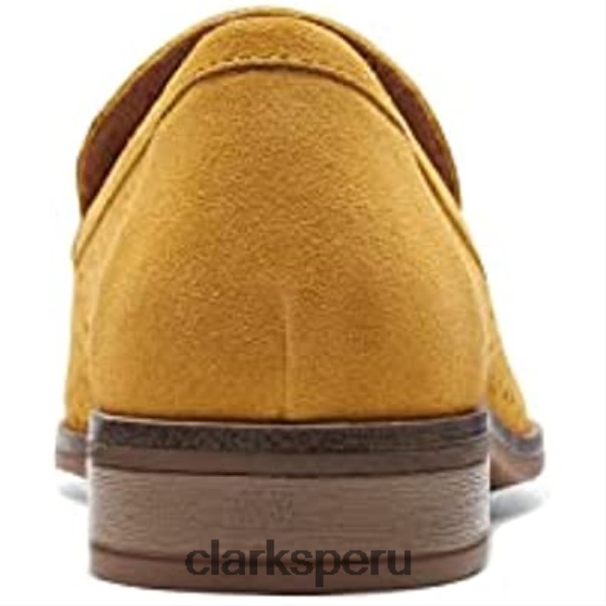 trish calle zapatos sin cordones para mujer 9 c/d us yel low clarks mujer Clarks 40N4LX1436