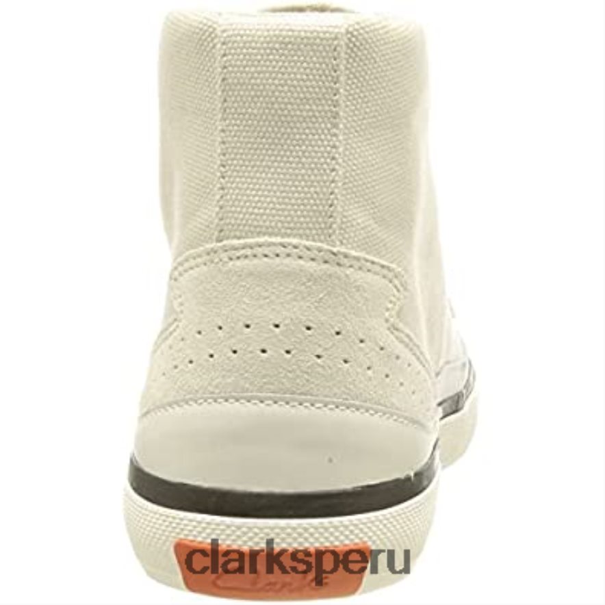 Zapatilla Aceley Hi para mujer de lona blanca clarks mujer Clarks 40N4LX1606 lienzo blanco