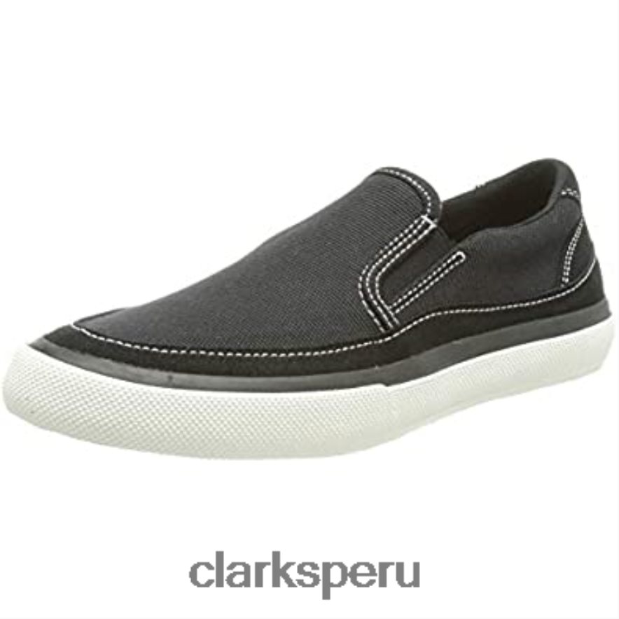 Zapatilla Aceley Step para mujer de lona negra clarks mujer Clarks 40N4LX1966 lienzo negro