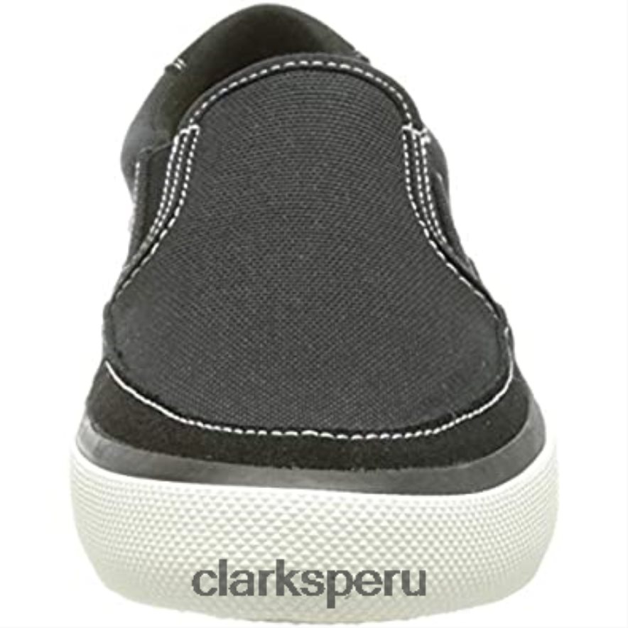 Zapatilla Aceley Step para mujer de lona negra clarks mujer Clarks 40N4LX1966 lienzo negro