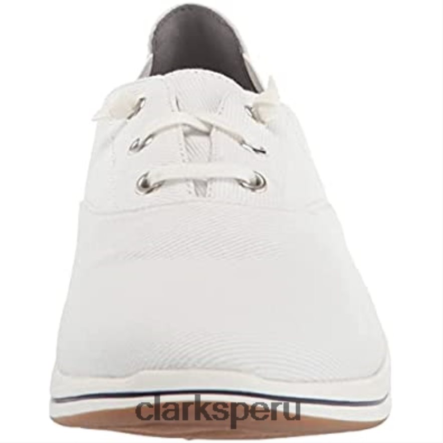 Zapatilla Breeze Ave de lona blanca para mujer clarks mujer Clarks 40N4LX1644