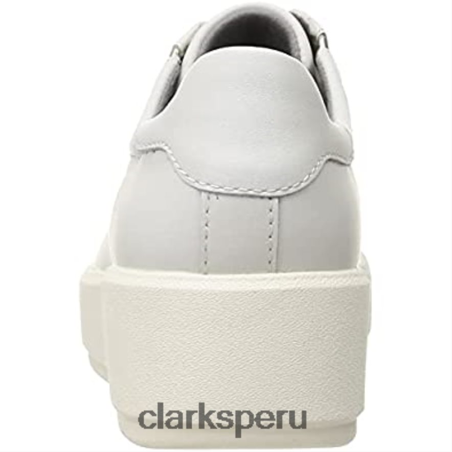 Zapatilla Clarks Layton Lace de piel blanca para mujer. mujer Clarks 40N4LX353