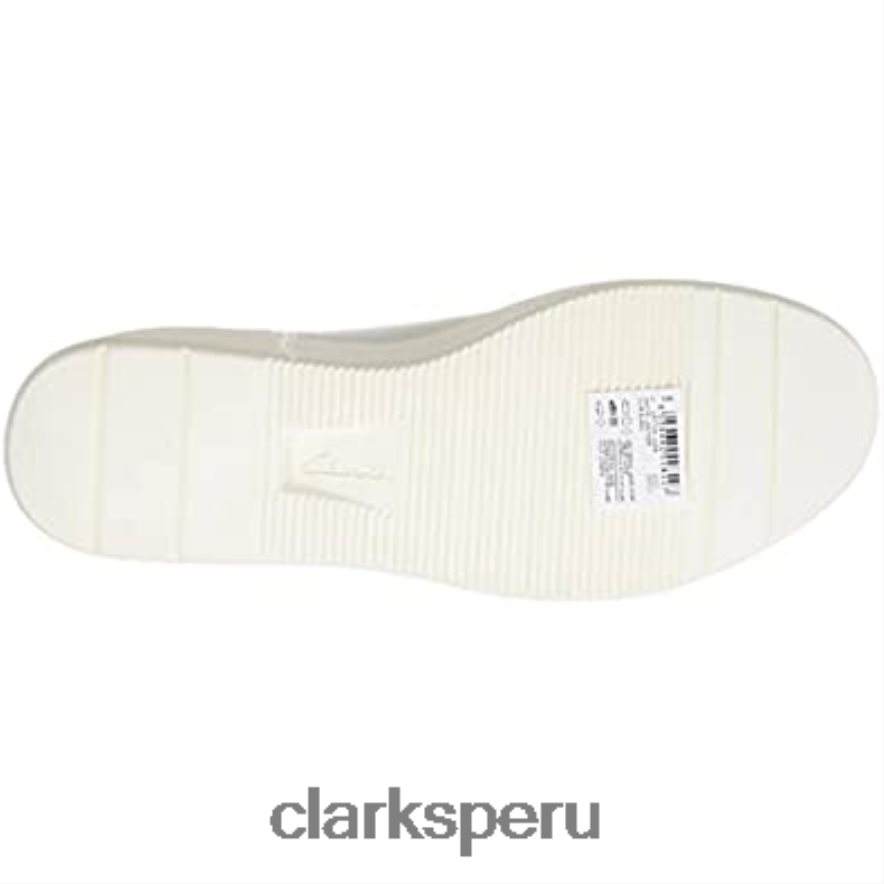Zapatilla Clarks Layton Lace de piel blanca para mujer. mujer Clarks 40N4LX353
