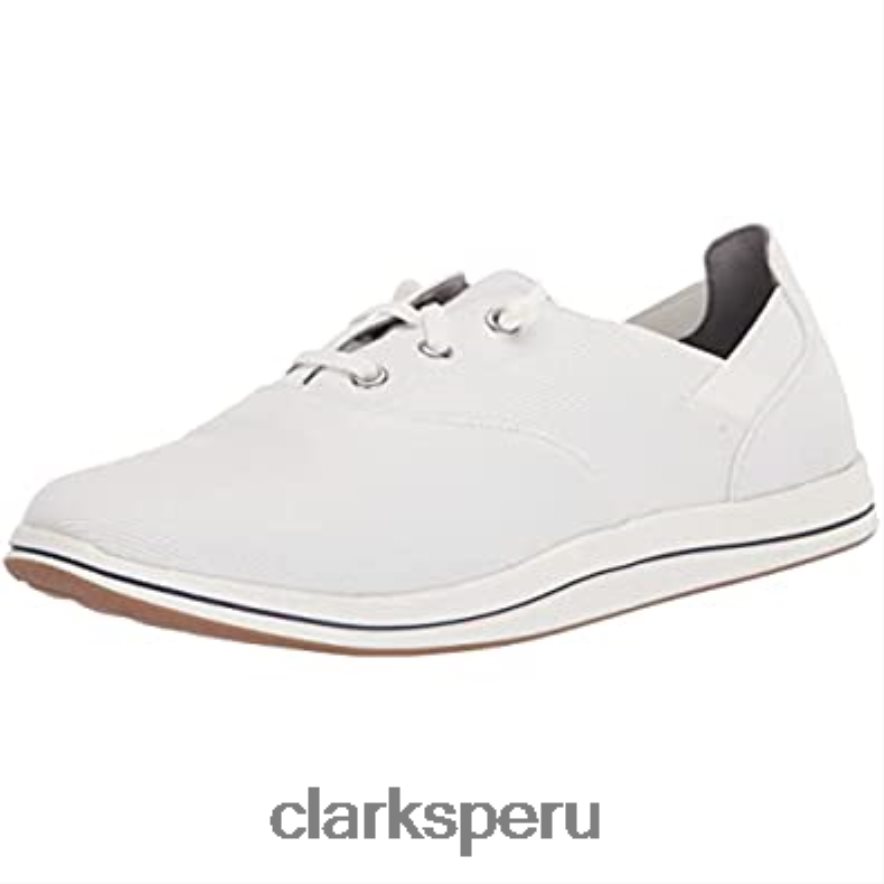 Zapatilla Mujer Breeze Ave Lona Blanca Clarks mujer Clarks 40N4LX1646