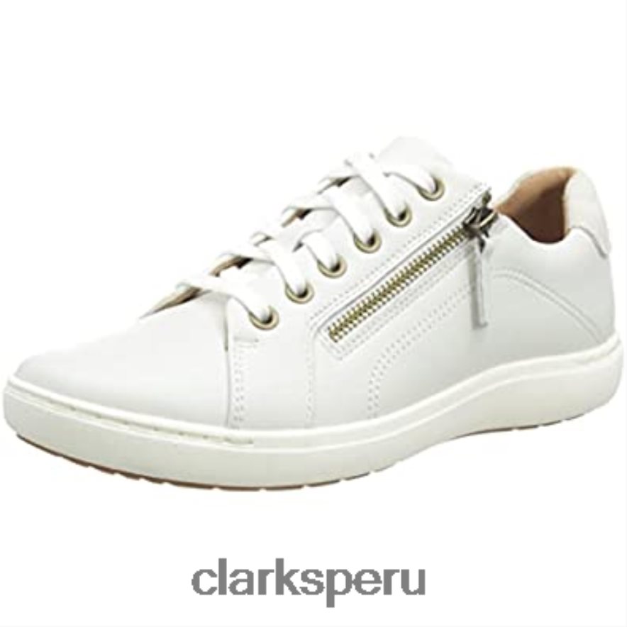 Zapatilla Nalle Lace Mujer Piel Blanca Clarks mujer Clarks 40N4LX2676 cuero blanco