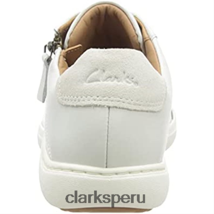 Zapatilla Nalle Lace Mujer Piel Blanca Clarks mujer Clarks 40N4LX2676 cuero blanco