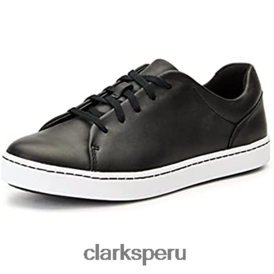 Zapatilla Pawley Springs de mujer de piel negra clarks mujer Clarks 40N4LX1844 cuero negro