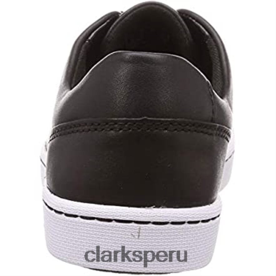 Zapatilla Pawley Springs de mujer de piel negra clarks mujer Clarks 40N4LX1844 cuero negro